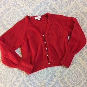 Free Assembly Red Cardigan